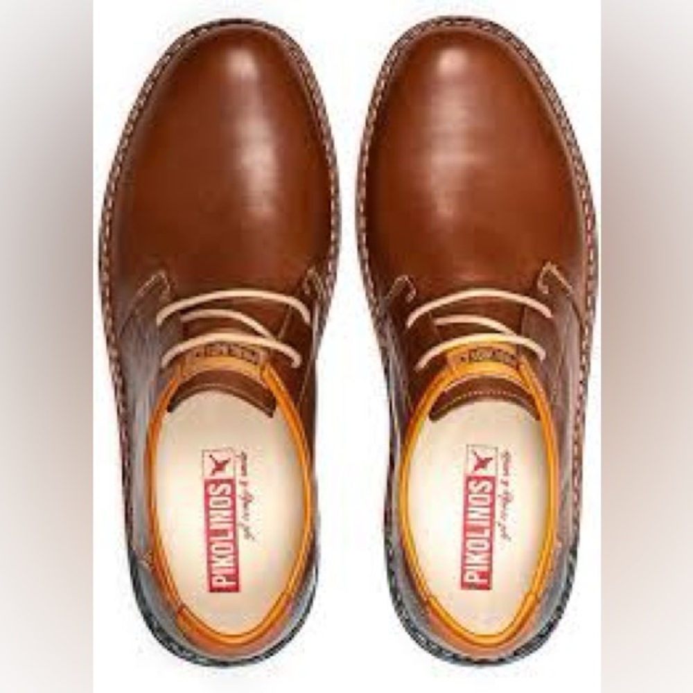 PIKOLINOS Men's Tan Leather Oxfords - Picture 4 of 6